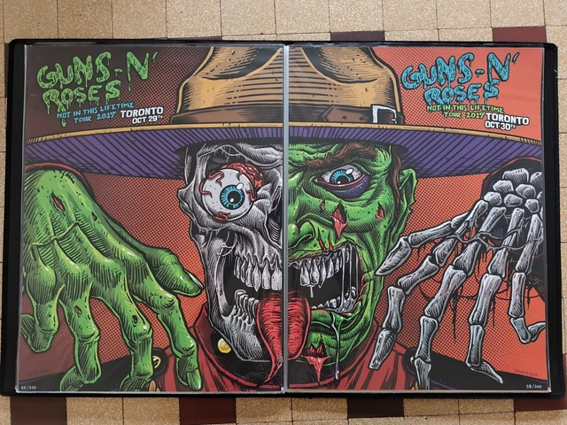 GUNS N' ROSES lithograph concert World Tour/Not In This Lifetime..(19 ...