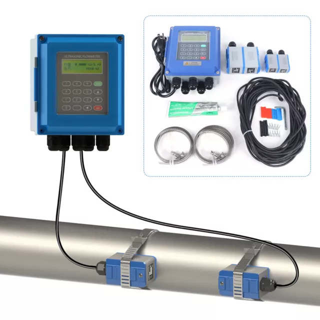 TUF-2000B TUF-2000SW Ultrasonic Flow Meter Liquid Flowmeter +TM-1 TS-2 Sensor