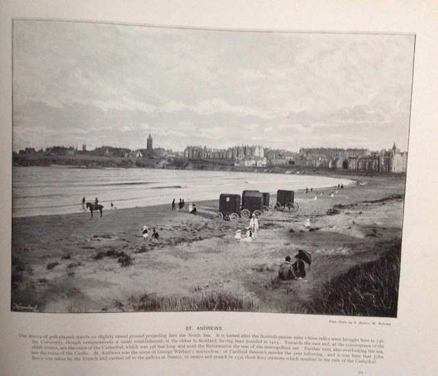 St. Andrews,   Scotland, Antique Print c1895, Original