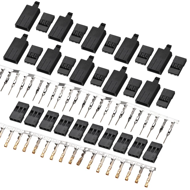 VUNIVERSUM Lot De 10 Paires De Connecteurs JST-SH Plaqués Or Pour Servos – Compatibles JR, Graupner