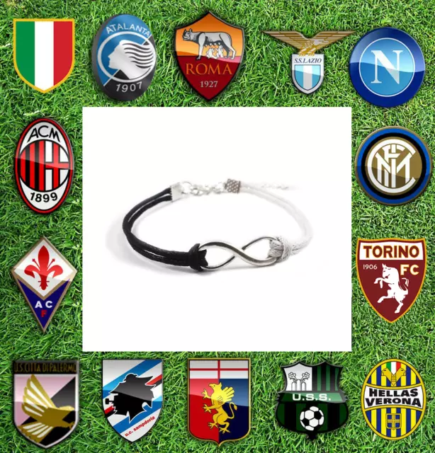 Bracciale Infinito Squadra di Calcio in CORDA squadre braccialetto uomo e donna