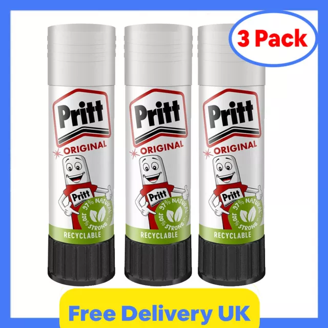 Genuine Pritt Stick Glue Stick Washable Non-Toxic For Office School Home  PACK