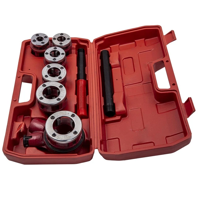 Ratcheting Pipe Threader Tool Kit 1/4'' 3/4'' Tube à cliquet Kit de filetage