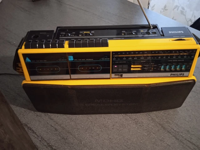 Stereo Radio Cassette Recorder-Boombox-Ghetto Blaster Philips D8304