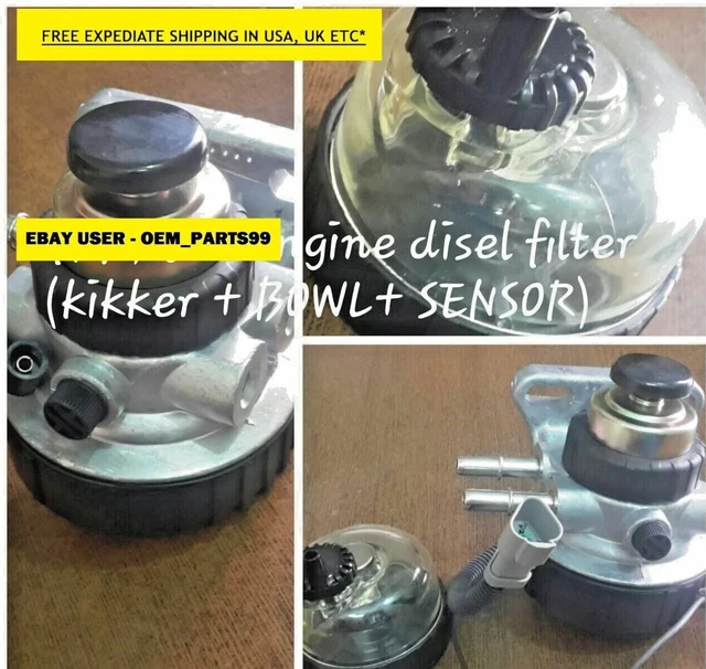 JCB Backhoe Fuel Filter Bowl Assy & Kikker Part No.32/925708 320/07280 320/07068
