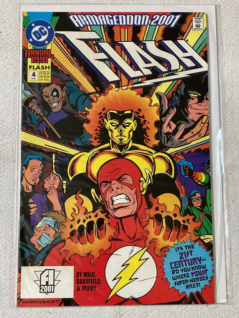 Flash (2nd Series) #4 1991 ANNUAL VF+/NM DC Comics Waid/Brasfield/Pepoy