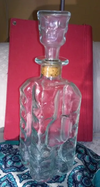 Whiskey Decanter Crystal Bottle Wine Liquor Vintage Glass Gin Cork Stopper