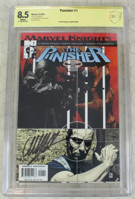 Marvel Knights PUNISHER #1 CBCS 8.5 (2001) GARTH ENNIS signed! (Marvel) !!