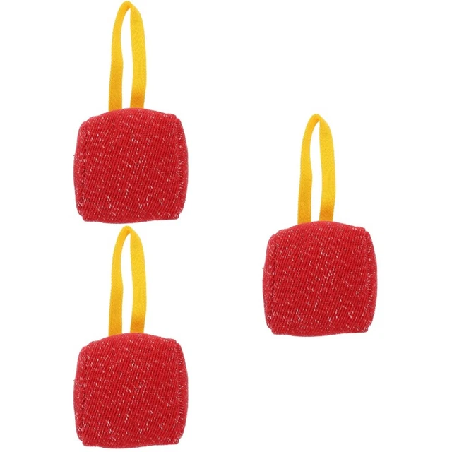 3 piezas bolas de peluche de peluche de peluche suave juguete molar para perro
