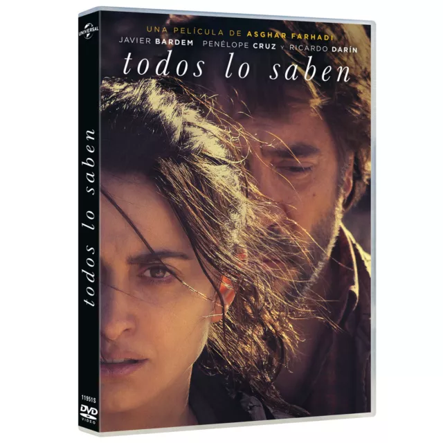 Everybody Knows **Dvd R2** Penelope Cruz, Javier Bardem Todos Lo Saben