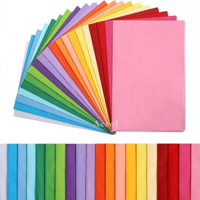 100 Blatt Seidenpapier, 20 Farbe 50 X 35Cm Bunt Papier, Bastelpapier Packpapier