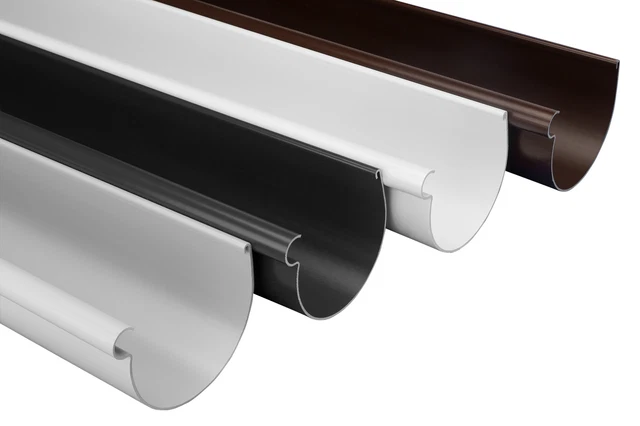 Dachrinnen Ø 130mm Sparpaket Regenrinnen halbrund Entwässerung PVC-U RainWay L
