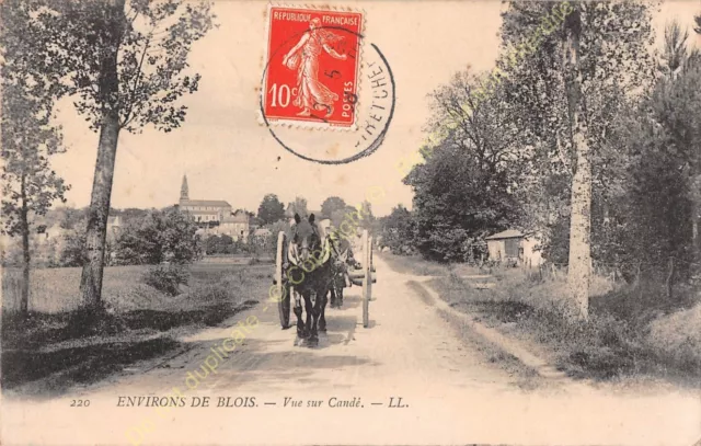 CPA 41120 CANDé SUR BEUVRON environs de Blois Attelage Edit LL ca1908