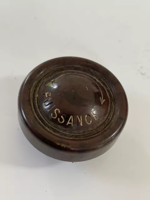 Poste Radio TSF  Bouton Bakelite ancien PUISSANCE