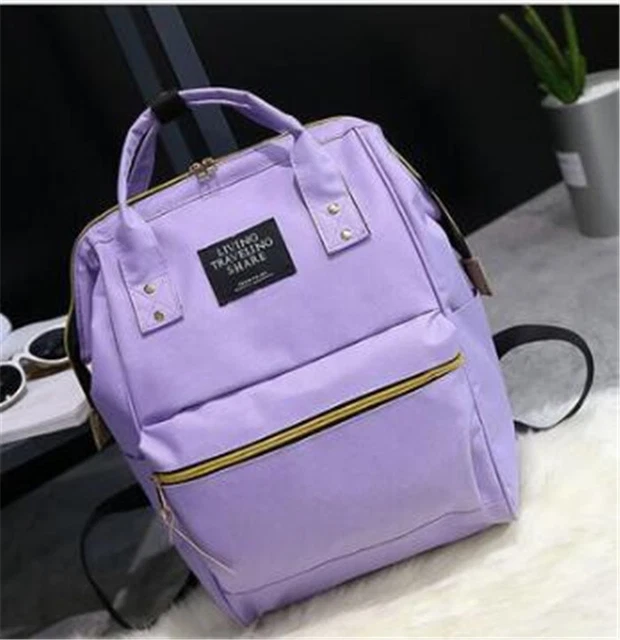 Women Men Backpack, Canvas School Bag, Travel Bag for Outdoor Camping Traveling 3