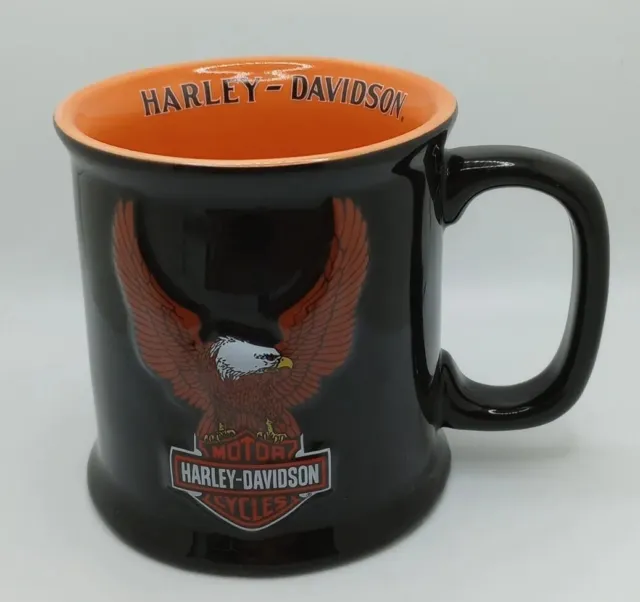 Harley Davidson ~Raised Eagle Soars Bar Shield Logo ~15oz Coffee 3D Mug/Cup