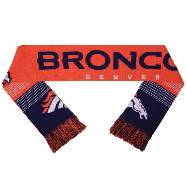 DENVER BRONCOS REVERSIBLE Scarf Knit Winter Neck NEW - Split Logo $15. ...