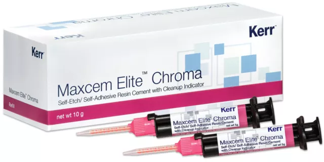 Maxcem Elite Chroma Self-Etch/Self-Adhesive Cement - Clear 36300 by KERR FRESH !