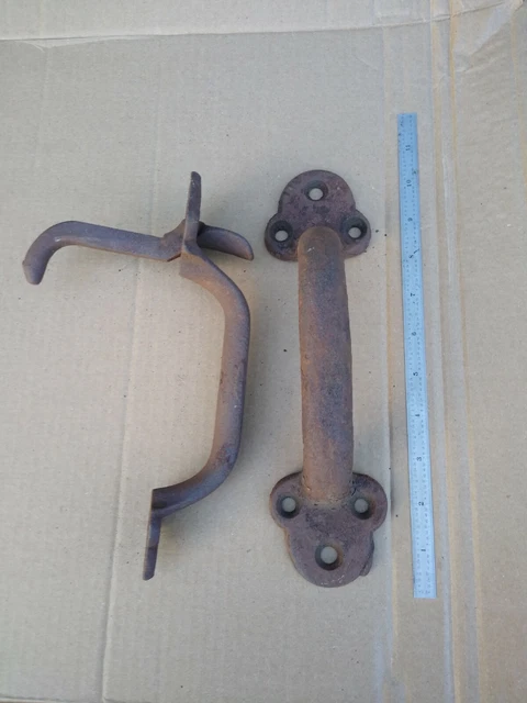 Antique Barn Door Handle And Latch Hand Forged Very Old