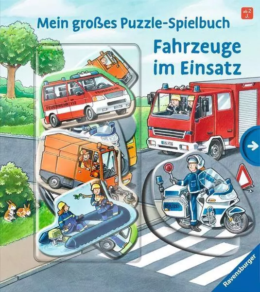 Mein großes Puzzle-Spielbuch: Fahrzeuge im Einsatz