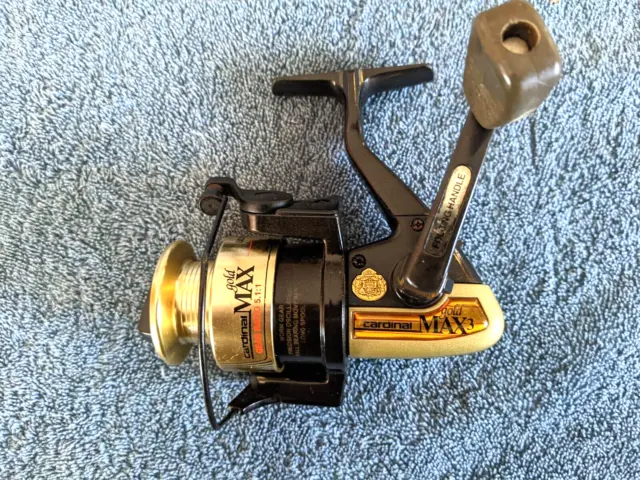 VINTAGE ABU GARCIA Cardinal Gold Max 3 Spinning Reel, Spare Spool,  Excellent $39.00 - PicClick