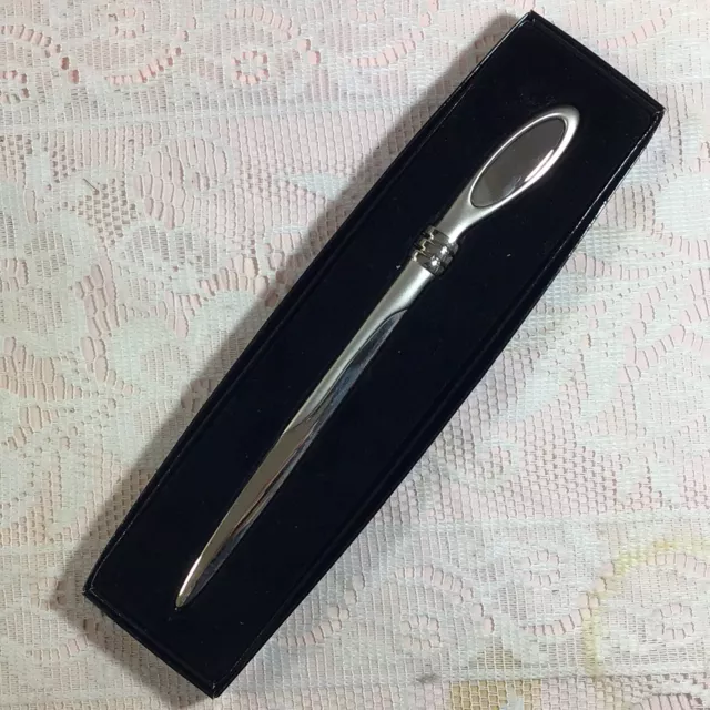 Silver Plated Letter Opener, Mirror Finish, Boxed, Never Used