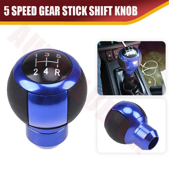 BLUE UNIVERSAL CAR 5 Speed Shift Knob Manual Gear Stick Shifter Lever