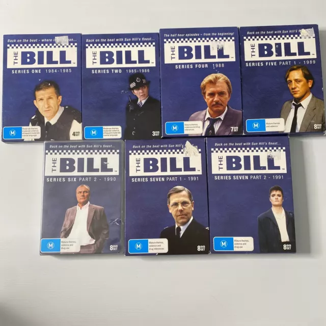 The Bill DVD Lot Season One, Two, Four, Five Part 1, Six Part 2 & Seven Part 1+2