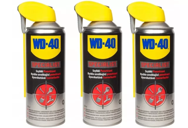 3x WD 40 Specialist Penetrant 400ml schnelle Durchdringung Rostlöser Smart Straw