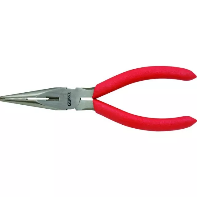 Pince à bec demi rond mâchoire dentée partie coupante 165 mm KS TOOLS