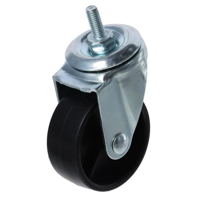 8PCS Rubber Movable Casters Black Universal Wheel Swivel Casters  Furniture