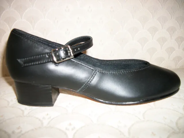 Capezio Character Shoes Dance 450 Black 1" 4 W New In Box