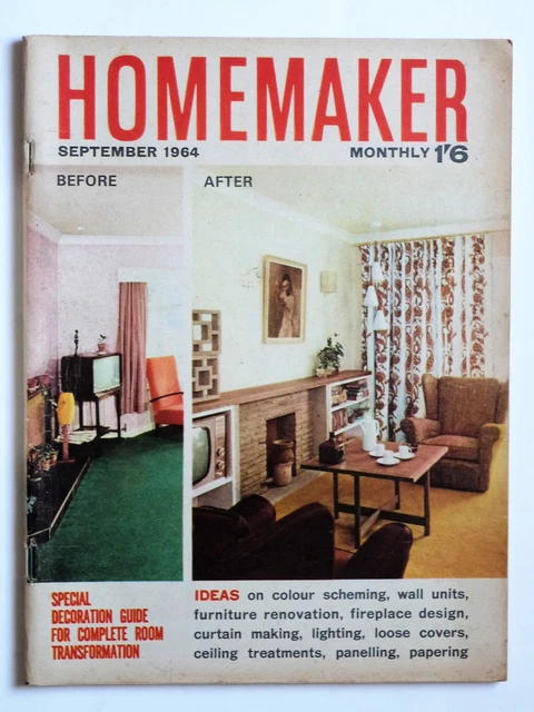 VINTAGE HOMEMAKER MAGAZINE Sept 1964. Decoration Guide, Make Loose ...