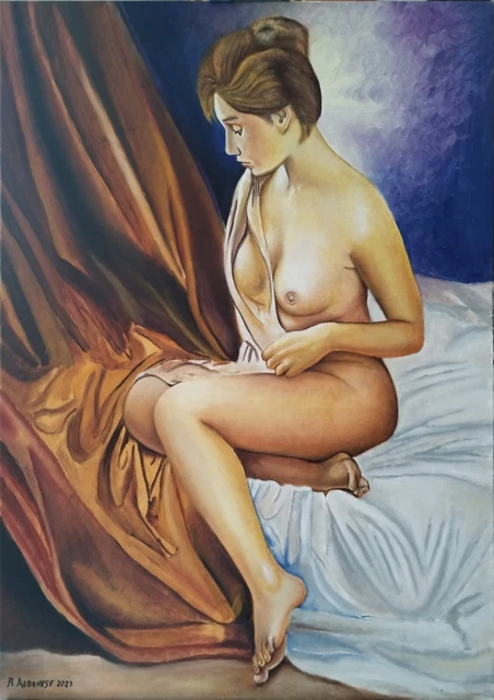 Dipinto Olio Su Tela Nudo Fatto Da Me