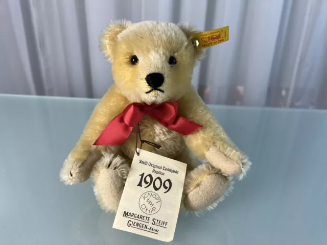 Steiff Tier 406201 Replica 1909 Teddy Bär 25 cm. Top Zustand