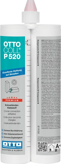 Ottocoll P520 45 Min. 2 x 310 ML Premium-2k-pegamento PU Madera Metal Plástico