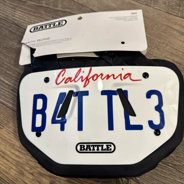 Battle Sports Adult License Plate Protective Football Back Plate California
