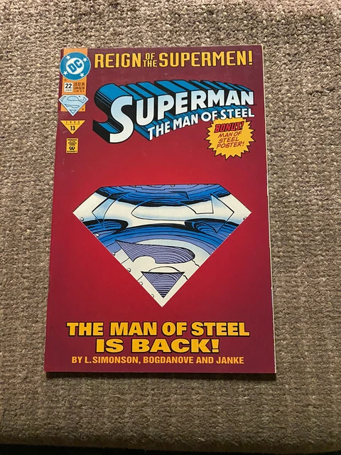 Superman: The Man of Steel #22 [Die-Cut Cover Edition] (Jun 1993, DC)