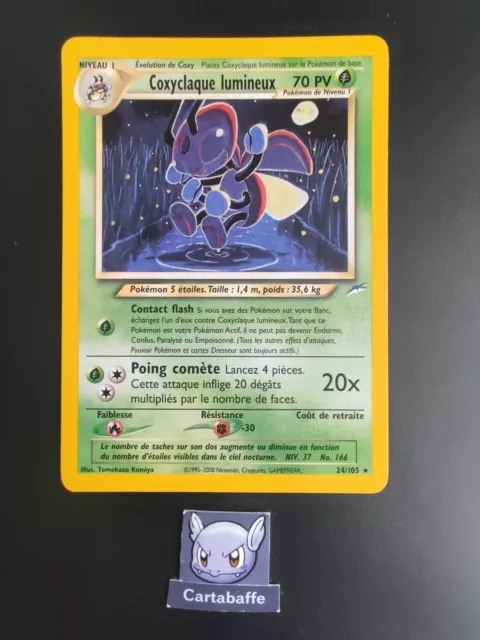 Carte Pokémon Coxyclaque Lumineux 24/105 Rare Neo Destiny Wizards