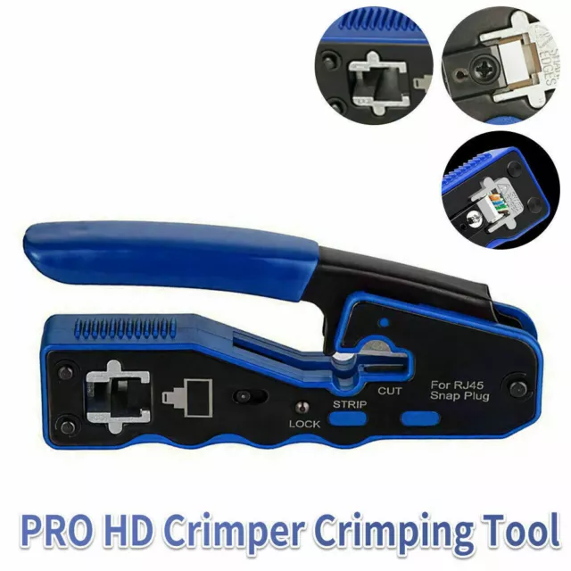 HD Crimping Tool Crimper For RJ45 EZ Pass Through Cat 5 6 7 Connector LAN Tool