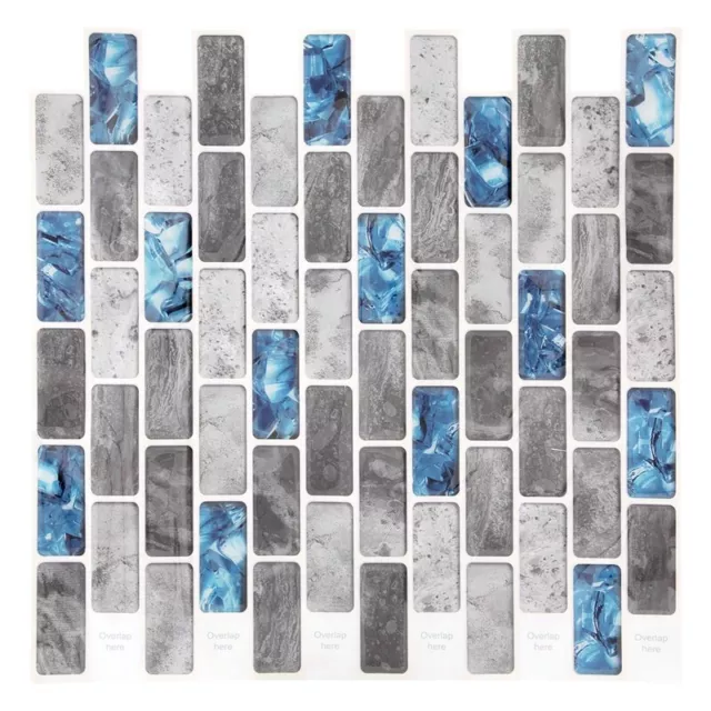 Vivid Fliesen Blaue Schale und Stick Fliesen 3D Brick Effekt Wasserdichte K3914