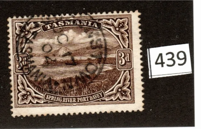 BJ’s 439* TASMANIA 1899-1902 3d SPRING RIVER PORT DAVEY Wmk. TAS P14 FU