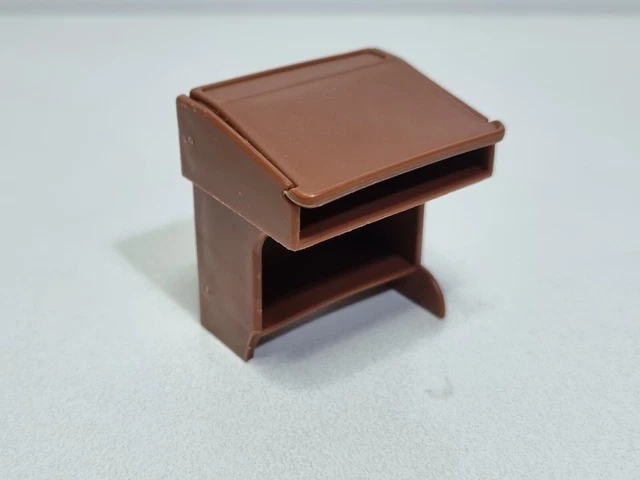 Comptoir Marron Acajou Playmobil - Meuble Pour La Maison Du Père Noël (calendrier 3978) - Occasion, En Plastique