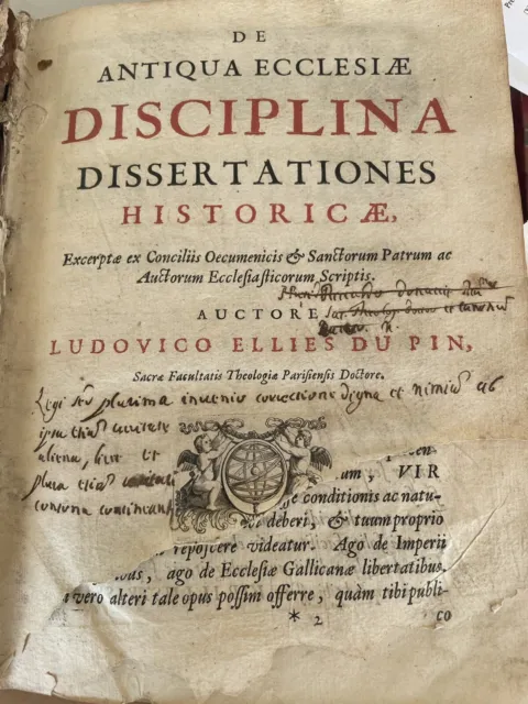 Antica Seicentina De Antiqua Ecclesiae Disciplina Dissertationes Historicae