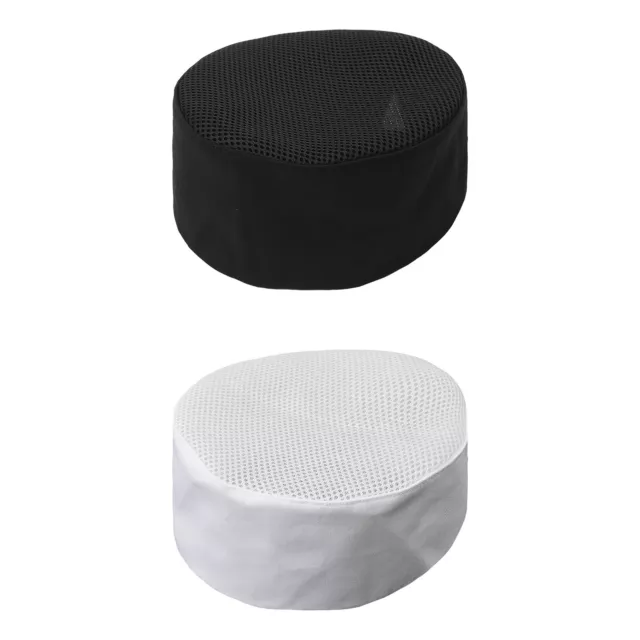 1Pc Chef Hat Waiter Mesh Top Hat Solid Color Restaurant Hotel Kitchen Work Hat