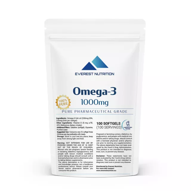 OMEGA 3 1000 mg SOFTGELS ACEITE DE PECES BAJO COLESTEROL, BUENA INMUNIDAD