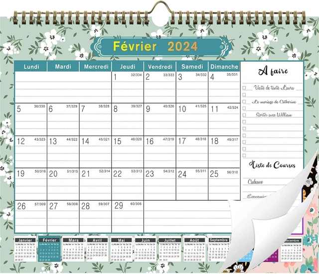 Calendrier Mural 2025 Bouvier Bernois – 16 Mois, Format Carré Avec Autocollants Bonus