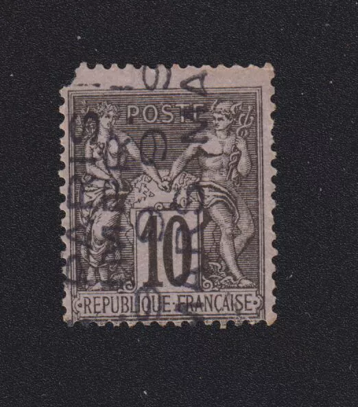 Timbre France Préoblitéré N° 4 preo 4 10 c Sage oblitération 4 lignes 191202 ❤️