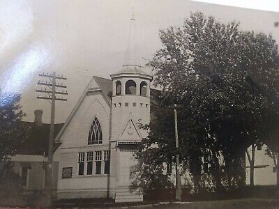 Vintage Postcard. Congregational Church Garner Iowa. RPPC