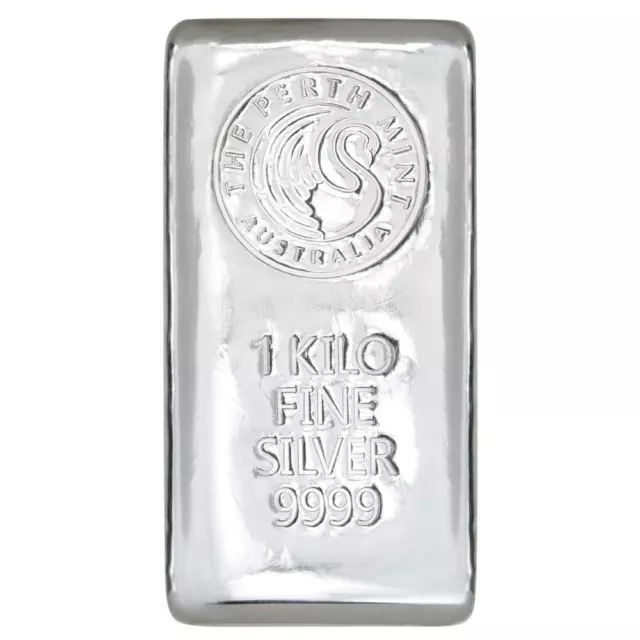 Australia Perth Mint 1 Kilo Silver Cast Bar